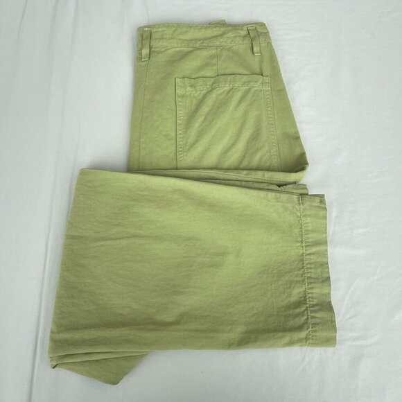 The Great Vintage‎ Straight Relaxed Fit Pants Flat Front Pockets Green Women 28 - Picture 15 of 16